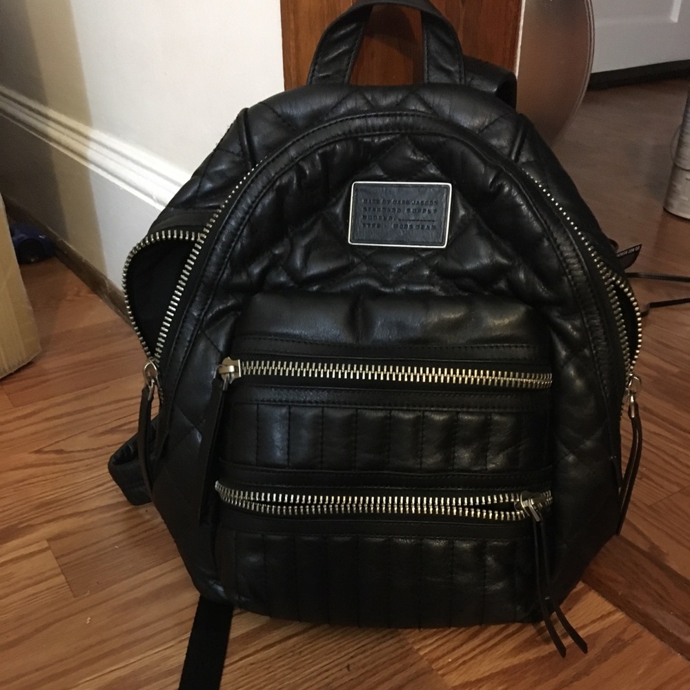 Quilted Black Leather Marc by Marc Jacobs Backpack
